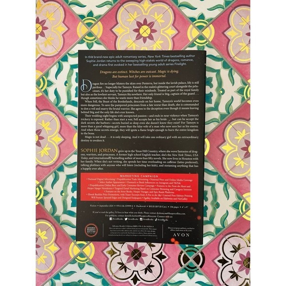 A Fire In the Sky Sophie Jordan Book Fantasy Romantasy ARC Advanced Reading Copy - Picture 2 of 10